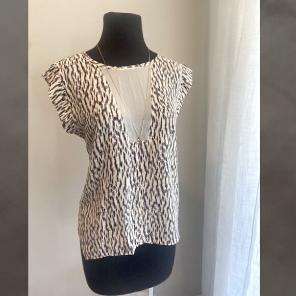 Rebecca Taylor Mirage Cap Sleeve Silk Shell - Picture 3 of 16